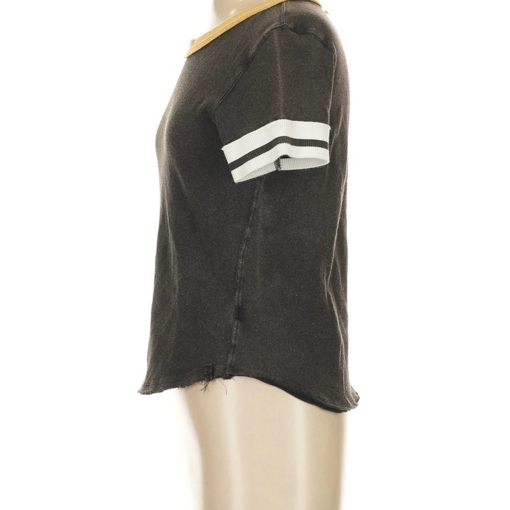 We The Free Dark Gray Tee with Yellow Trim - Picture 4 of 5